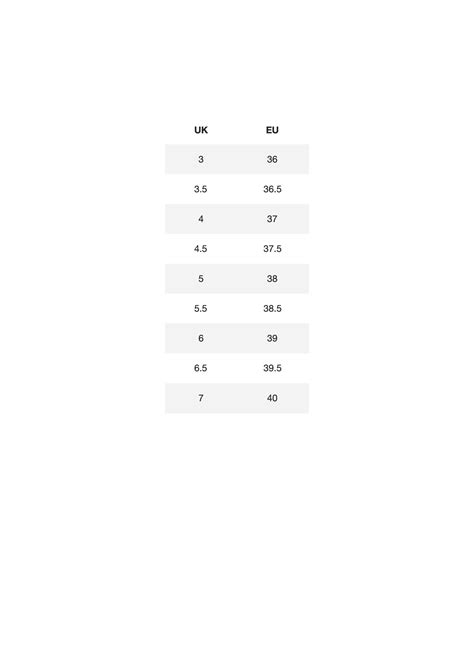 paraboot women size chart.